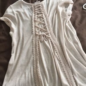 lace-up swing tunic (Knox Rose)